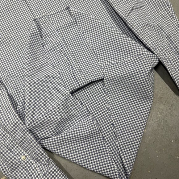 Ermenegildo Zegna Dress Shirt Check Textured Cotton Long Sleeve 15.5 Medium - Picture 8 of 10